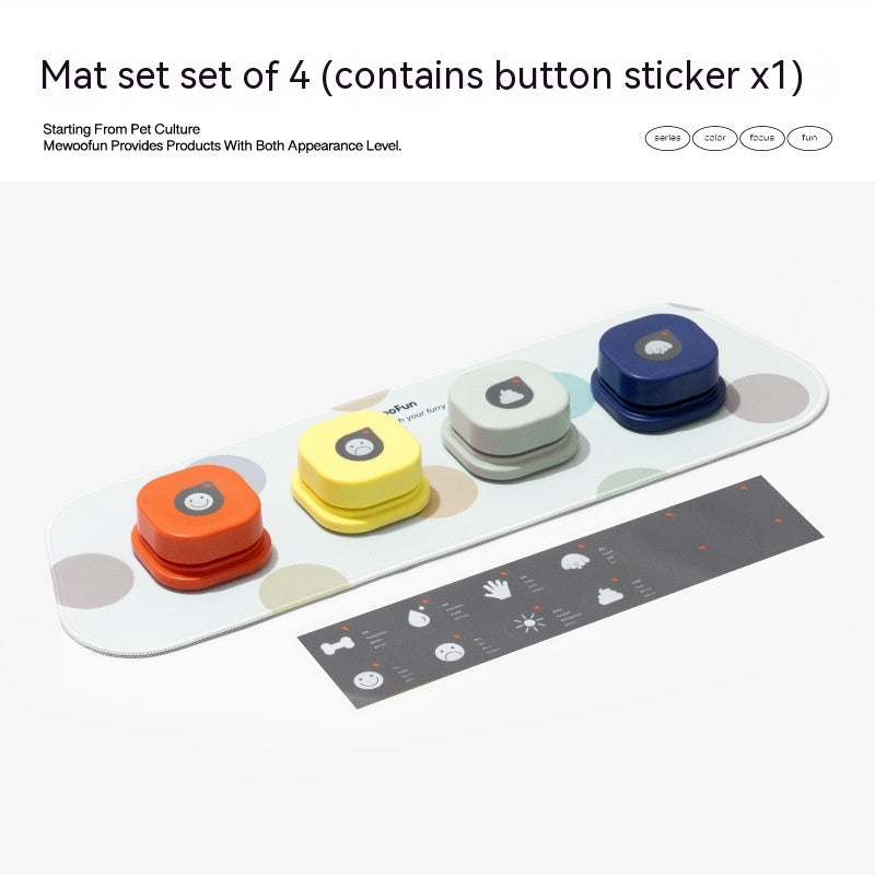 Recordable, Easy-to-Use Talking Toy for Dogs and Cats, Interactive Pet Communication Buttons in 4 Colors