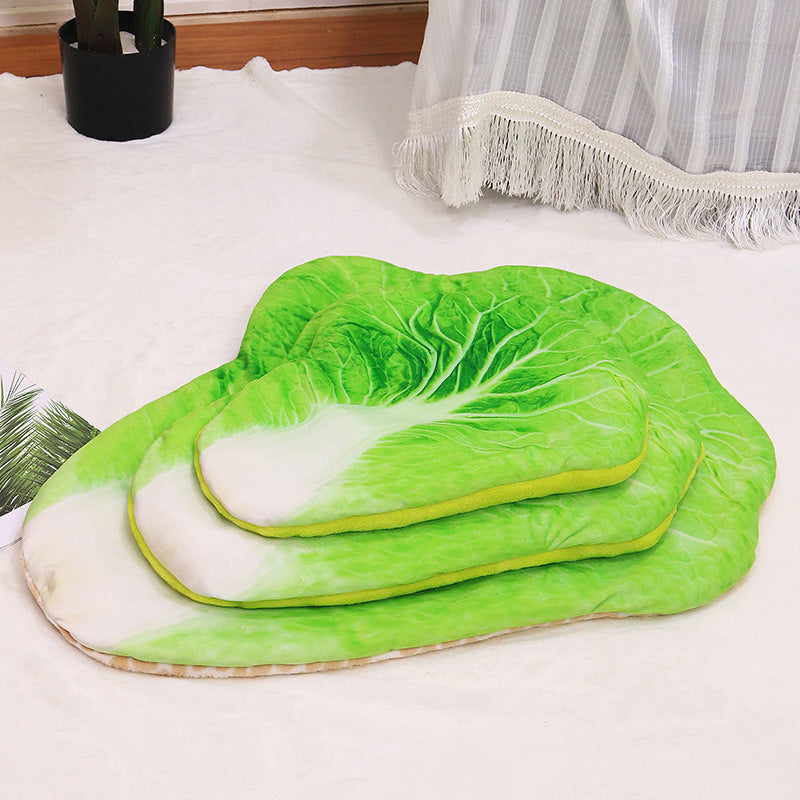 Deluxe Comfort Food-Themed Pet Beds: 3D Pizza, Avocado, & More - Soft, Thickened Blanket and Mat Options for Dogs and Cats