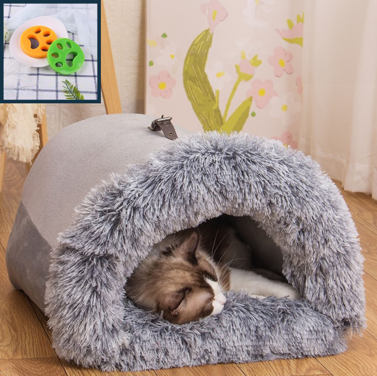 Luxurious Warm Pet House Bed for Cats and Small to Medium Dogs