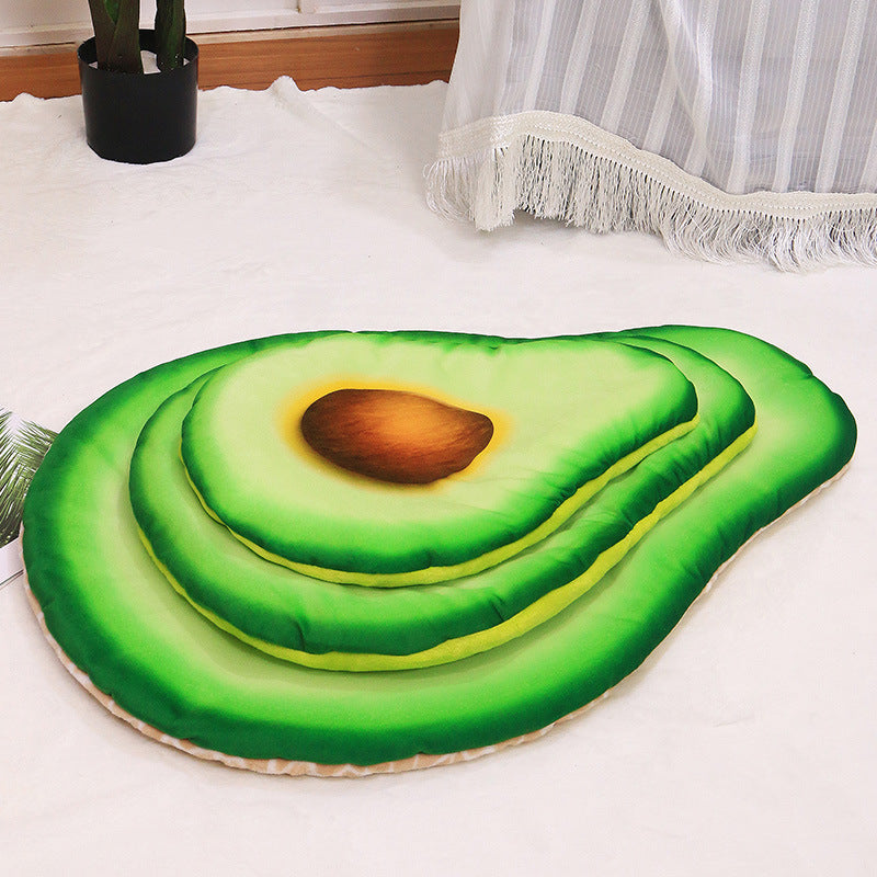 Deluxe Comfort Food-Themed Pet Beds: 3D Pizza, Avocado, & More - Soft, Thickened Blanket and Mat Options for Dogs and Cats