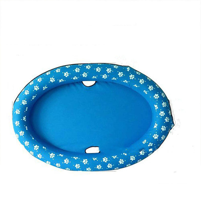 Portable Inflatable Dog Pool & Floating Hammock: Durable & Safe Swim Ring for Pets Up to 40kg - Perfect for Summer