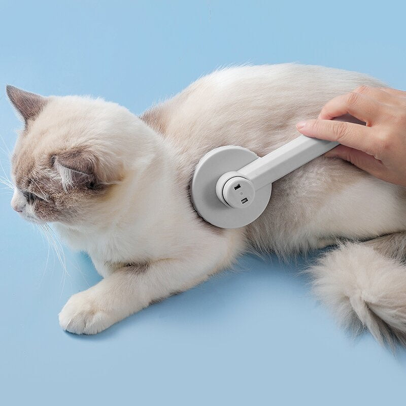 Pet Hair Remover & Grooming Brush: Gentle & Efficient Deshedding Tool for Cats and Dogs - Easy-Clean Stainless Steel Pins
