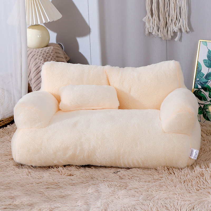 Luxurious Plush Pet Sofa Bed: Ultimate Comfort for Cats & Small to Medium Dogs