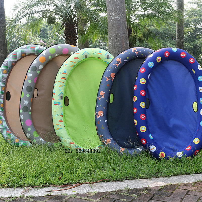 Portable Inflatable Dog Pool & Floating Hammock: Durable & Safe Swim Ring for Pets Up to 40kg - Perfect for Summer