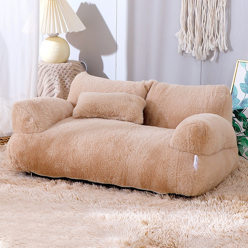 Luxurious Plush Pet Sofa Bed: Ultimate Comfort for Cats & Small to Medium Dogs