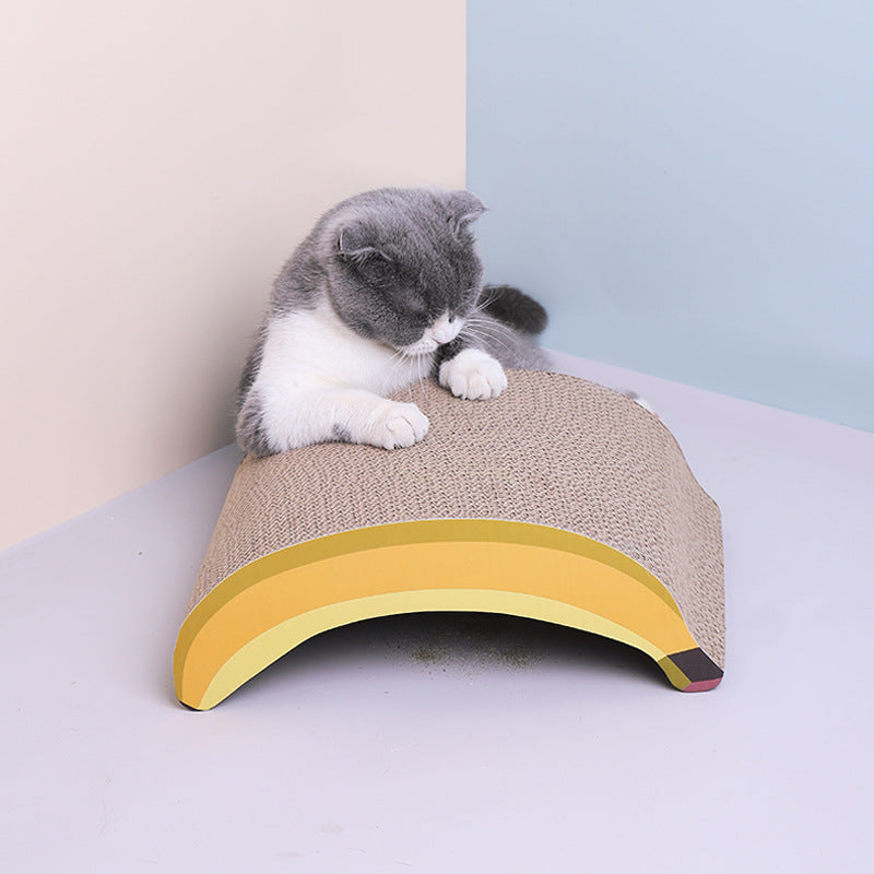 Adorable Banana-Shaped Cat Scratching Board: Durable Corrugated Paper Claw Care - Fun & Functional