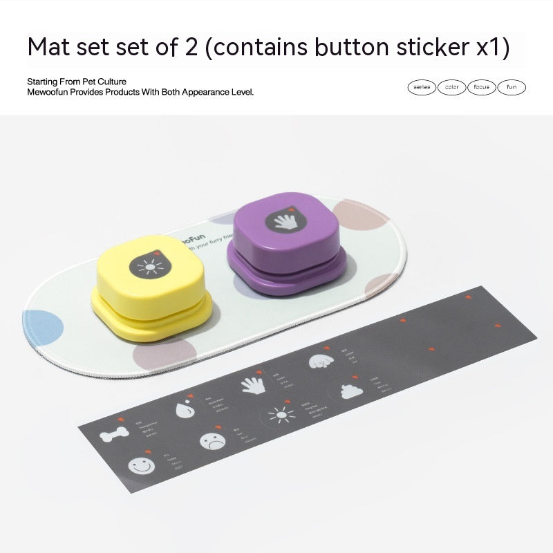 Recordable, Easy-to-Use Talking Toy for Dogs and Cats, Interactive Pet Communication Buttons in 4 Colors