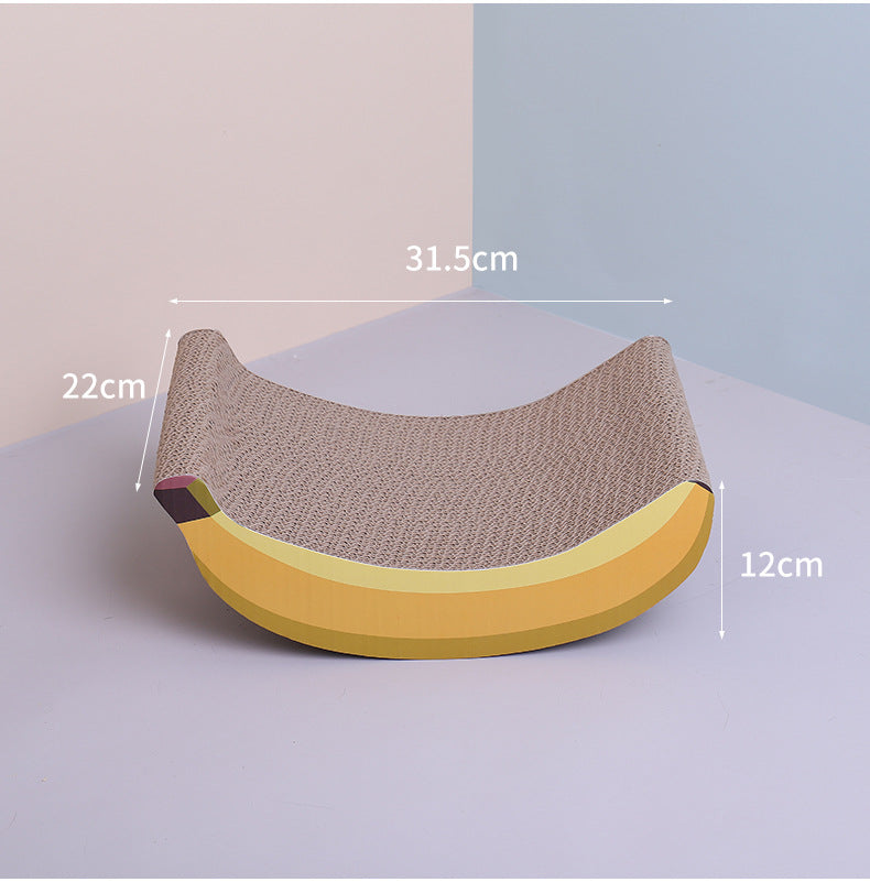 Adorable Banana-Shaped Cat Scratching Board: Durable Corrugated Paper Claw Care - Fun & Functional