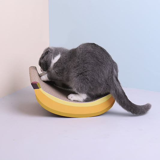 Adorable Banana-Shaped Cat Scratching Board: Durable Corrugated Paper Claw Care - Fun & Functional