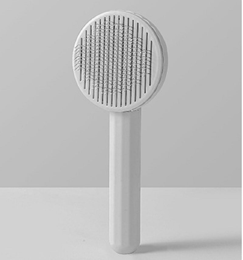 Pet Hair Remover & Grooming Brush: Gentle & Efficient Deshedding Tool for Cats and Dogs - Easy-Clean Stainless Steel Pins