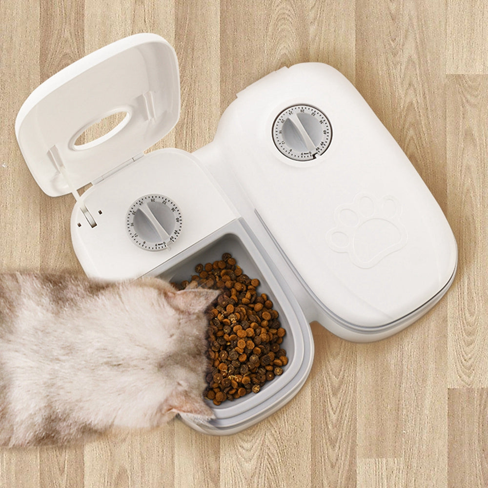 Smart Automatic Pet Feeder: Stainless Steel Bowl Food Dispenser with Timer for Cats & Dogs - Eco-Friendly Pet Feeding Solution