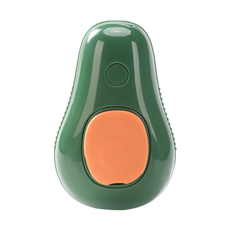 Electric Steam Cat & Dog Grooming Brush: Self-Cleaning, Massaging Comb with Avocado Design - Perfect for a Shiny, Tangle-Free Coat