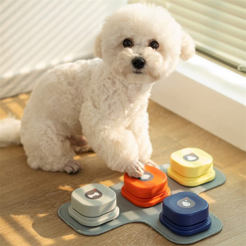 Recordable, Easy-to-Use Talking Toy for Dogs and Cats, Interactive Pet Communication Buttons in 4 Colors