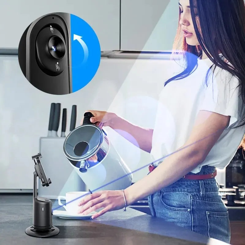 AI-Powered 360° Auto Face-Tracking Smartphone Gimbal: The Ultimate Vlog & Live Stream Companion