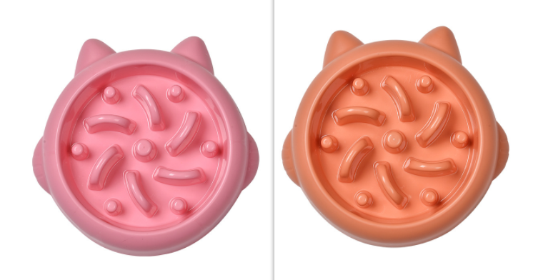 Anti-Gulp Dog & Cat Bowl: Interactive Slow Feeder Dish for Healthier Eating Habits - Eco-Friendly, Durable Material