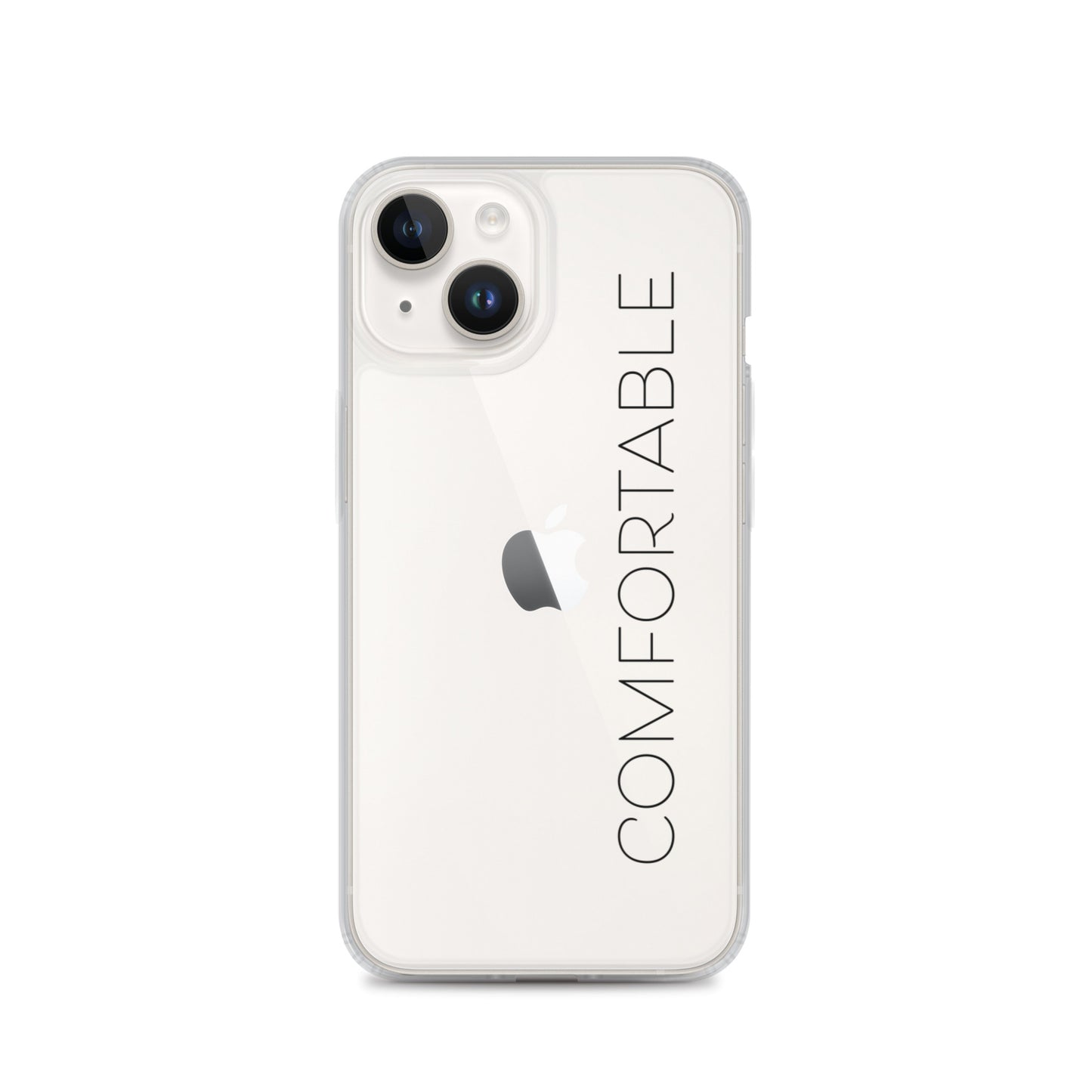 "Comfortable" iPhone Case (Black Text)