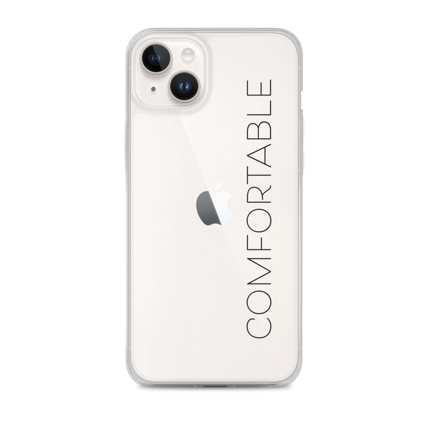 "Comfortable" iPhone Case (Black Text)