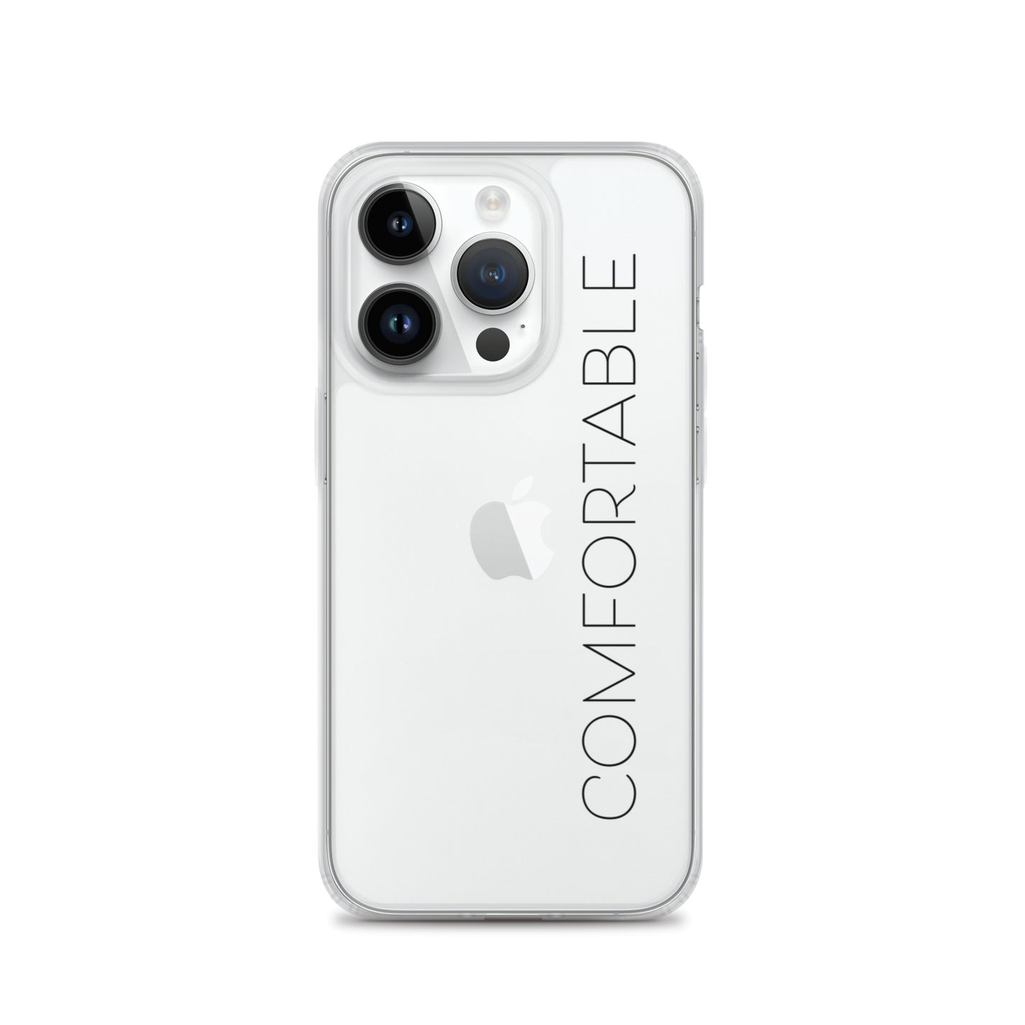 "Comfortable" iPhone Case (Black Text)