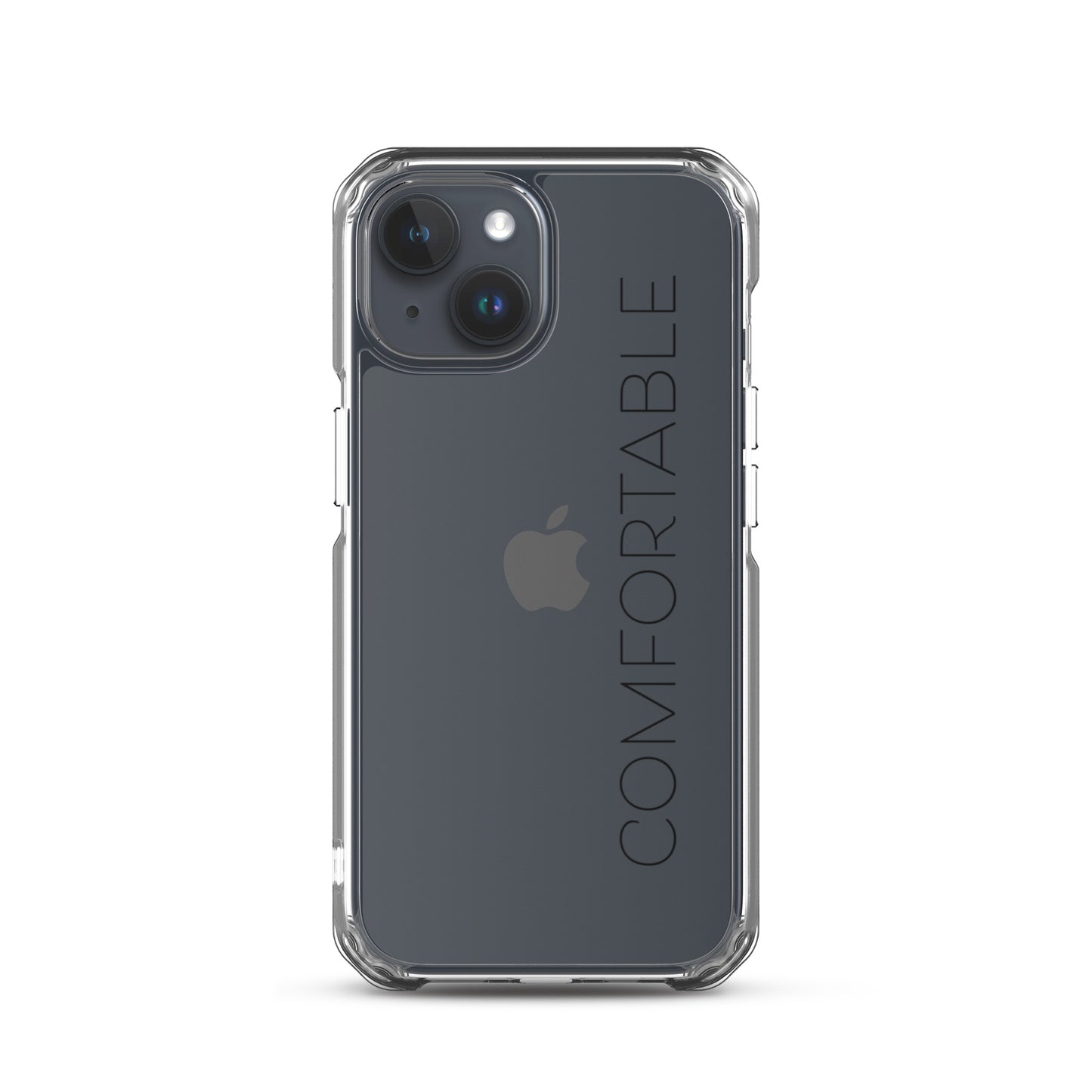 "Comfortable" iPhone Case (Black Text)