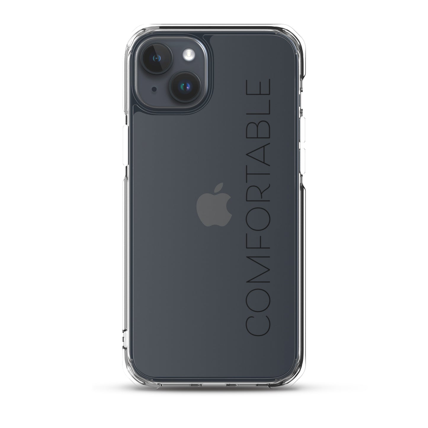 "Comfortable" iPhone Case (Black Text)