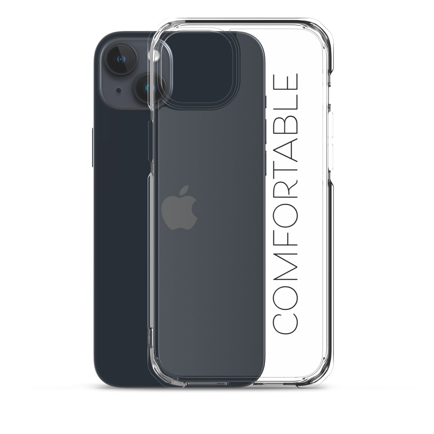 "Comfortable" iPhone Case (Black Text)