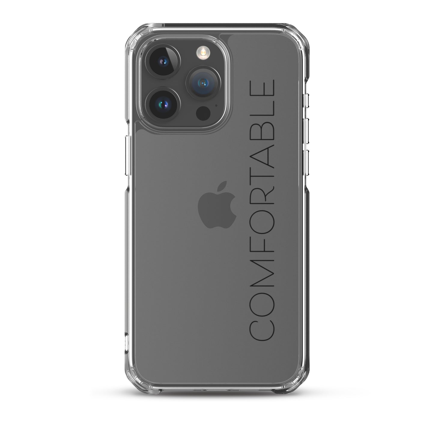 "Comfortable" iPhone Case (Black Text)