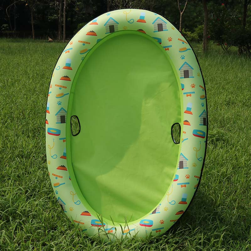 Portable Inflatable Dog Pool & Floating Hammock: Durable & Safe Swim Ring for Pets Up to 40kg - Perfect for Summer