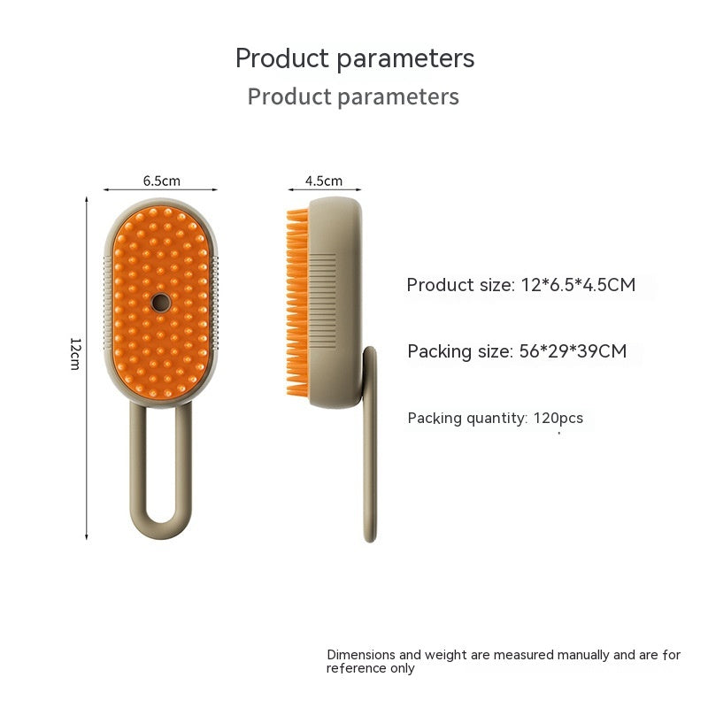 3-in-1 Electric Steam Pet Grooming Brush: Hydrating Spray Comb for Cats & Dogs - Enhances Coat Health & Eases Grooming