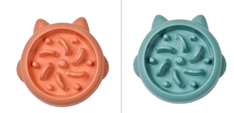 Anti-Gulp Dog & Cat Bowl: Interactive Slow Feeder Dish for Healthier Eating Habits - Eco-Friendly, Durable Material
