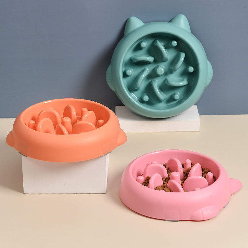 Anti-Gulp Dog & Cat Bowl: Interactive Slow Feeder Dish for Healthier Eating Habits - Eco-Friendly, Durable Material