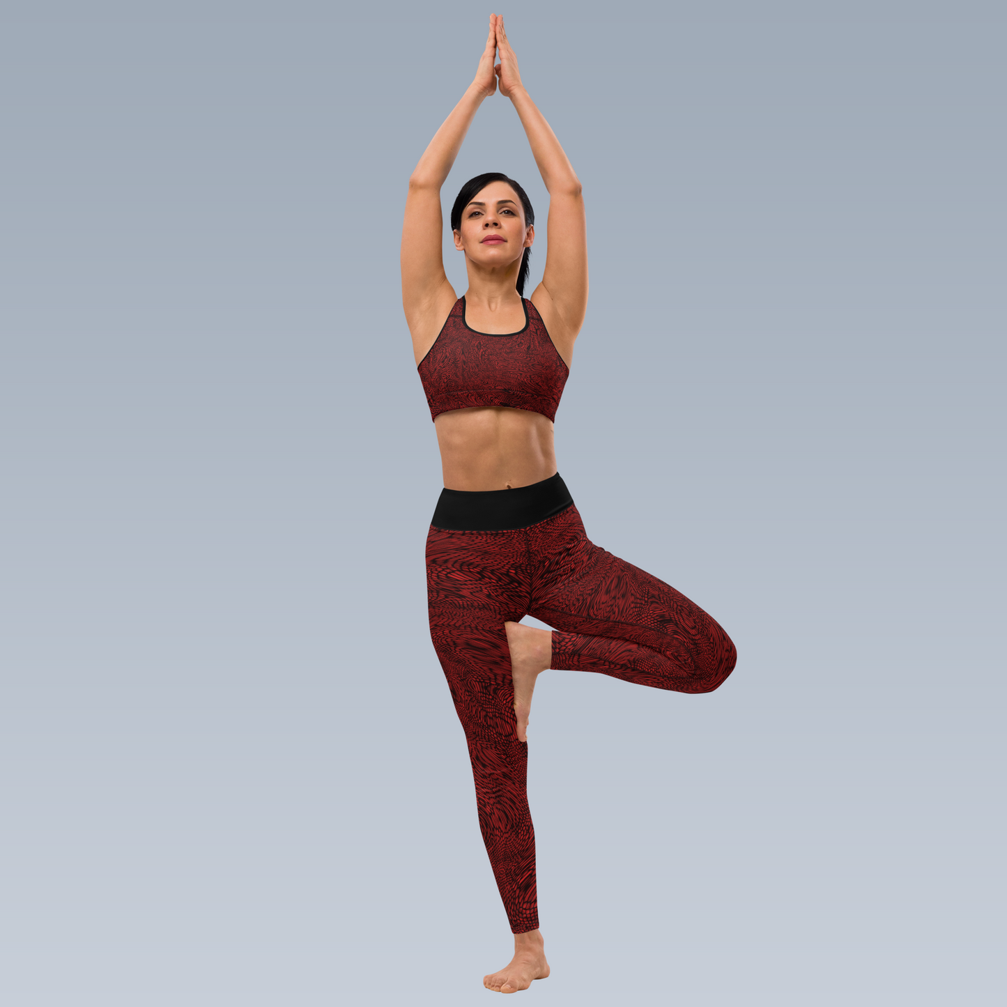 Fractal Sports Bra (Blood Red)