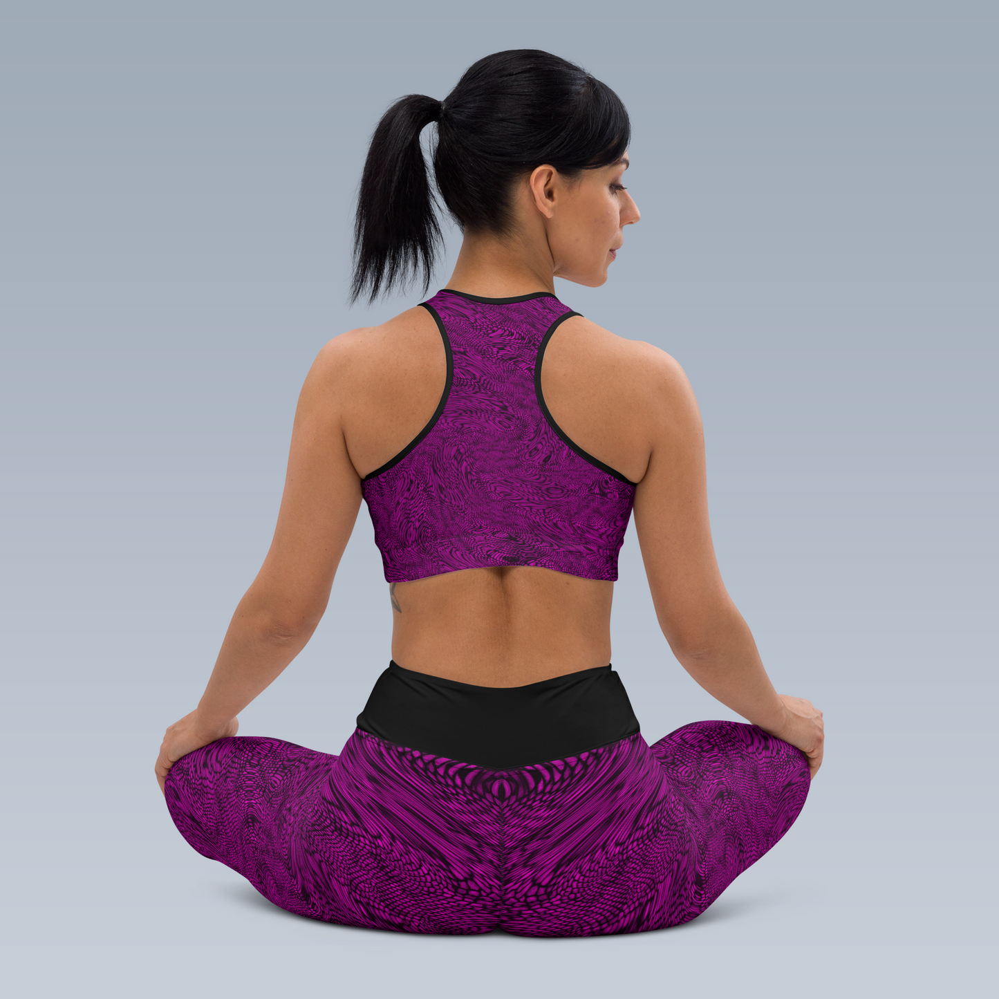 Fractal Sports Bra (Magenta)
