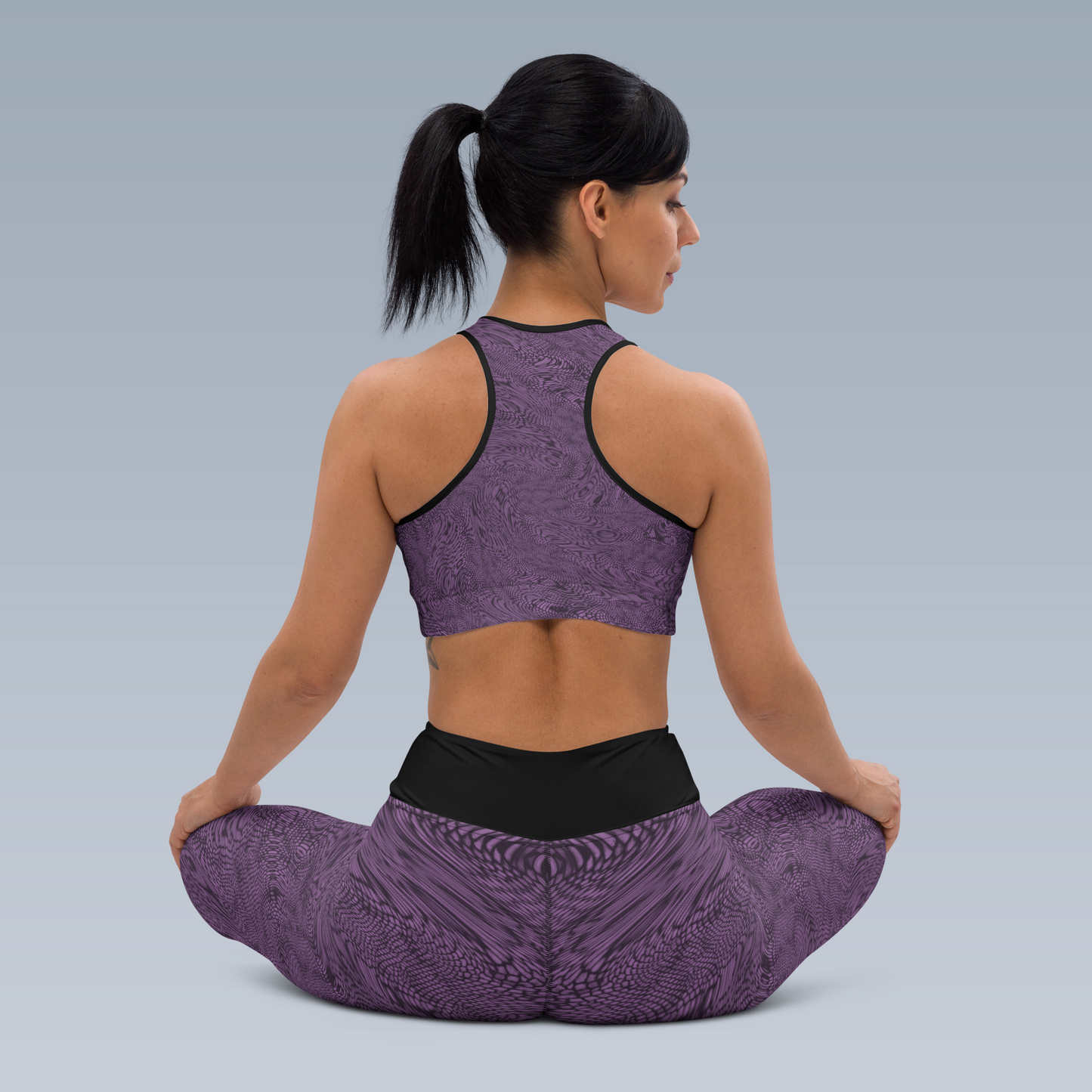 Fractal Yoga Leggings (Lavender)