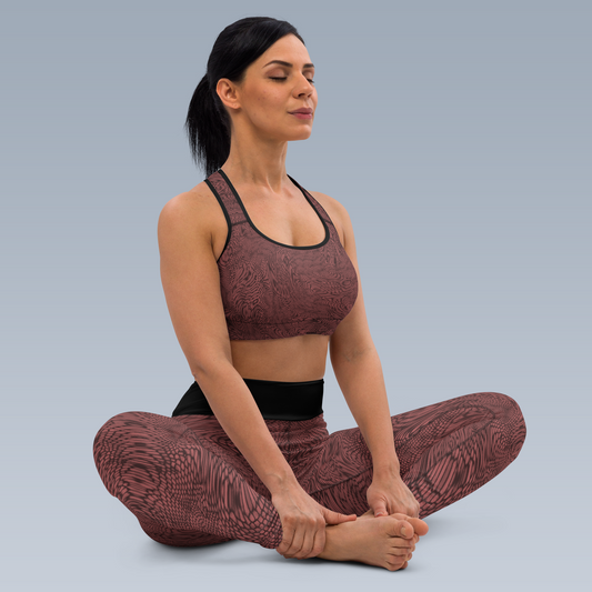 Fractal Sports Bra (Terracotta)