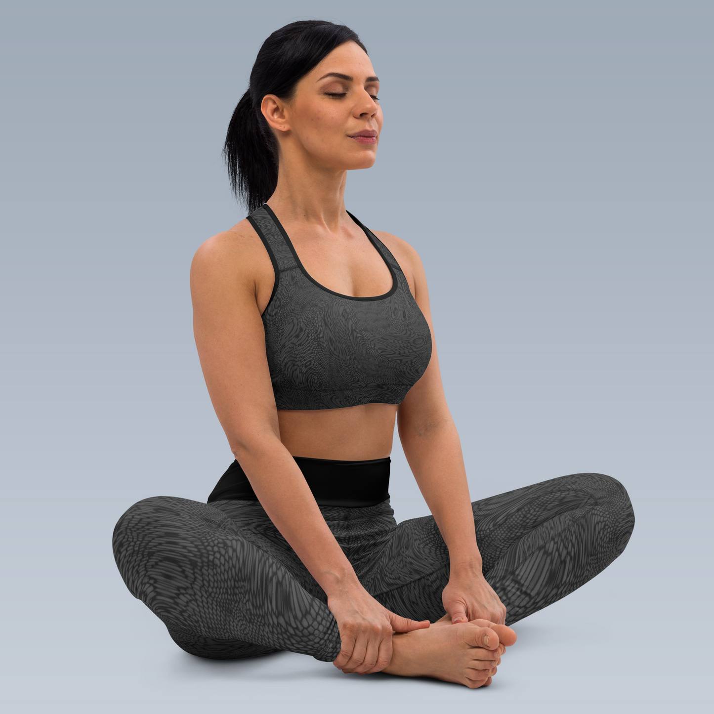 Fractal Sports Bra (Eclipse Grey)