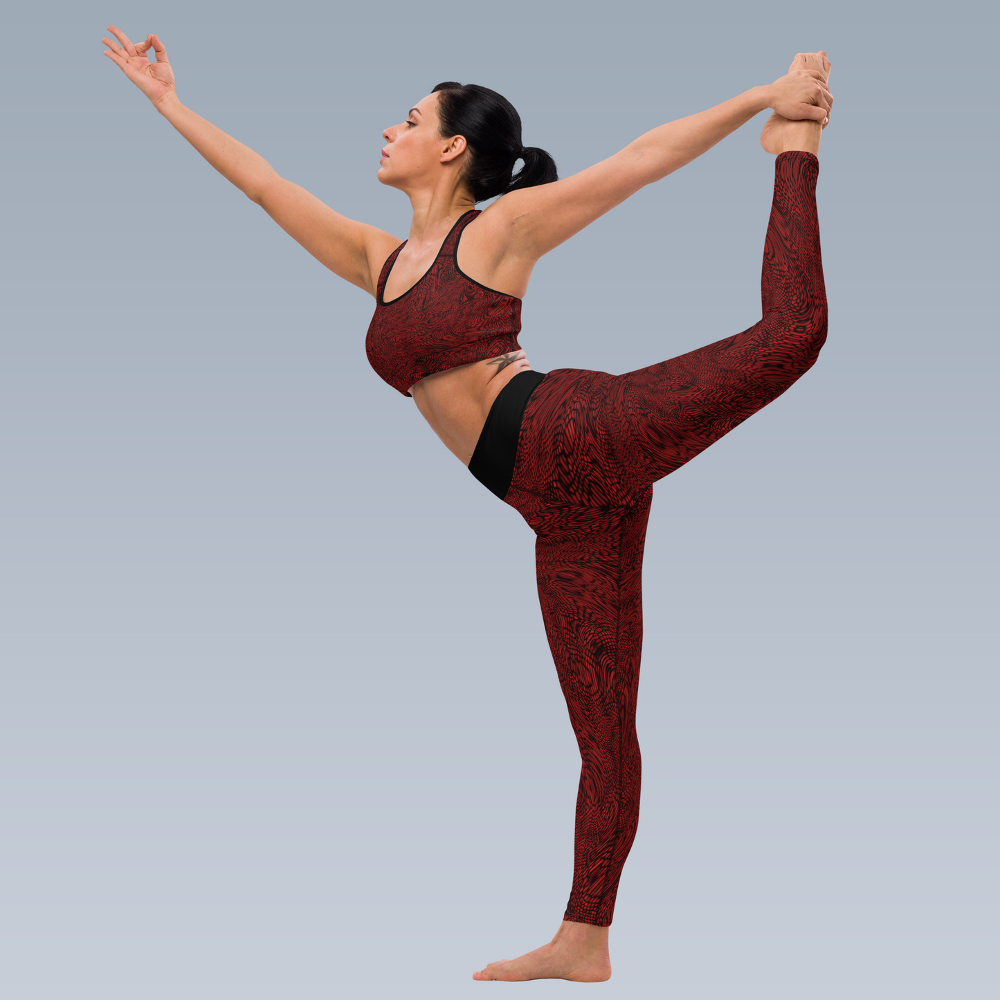 Fractal Sports Bra (Blood Red)