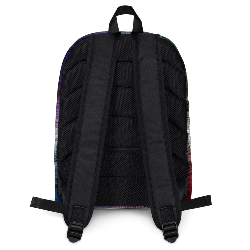 Wild Rainbow Medium Size Backpack With Front Pocket | Water-Resistant Laptop Backpack with Multiple Pockets for School, Daily Use, or Sports | - Comfortable Culture - Backpacks - Comfortable Culture