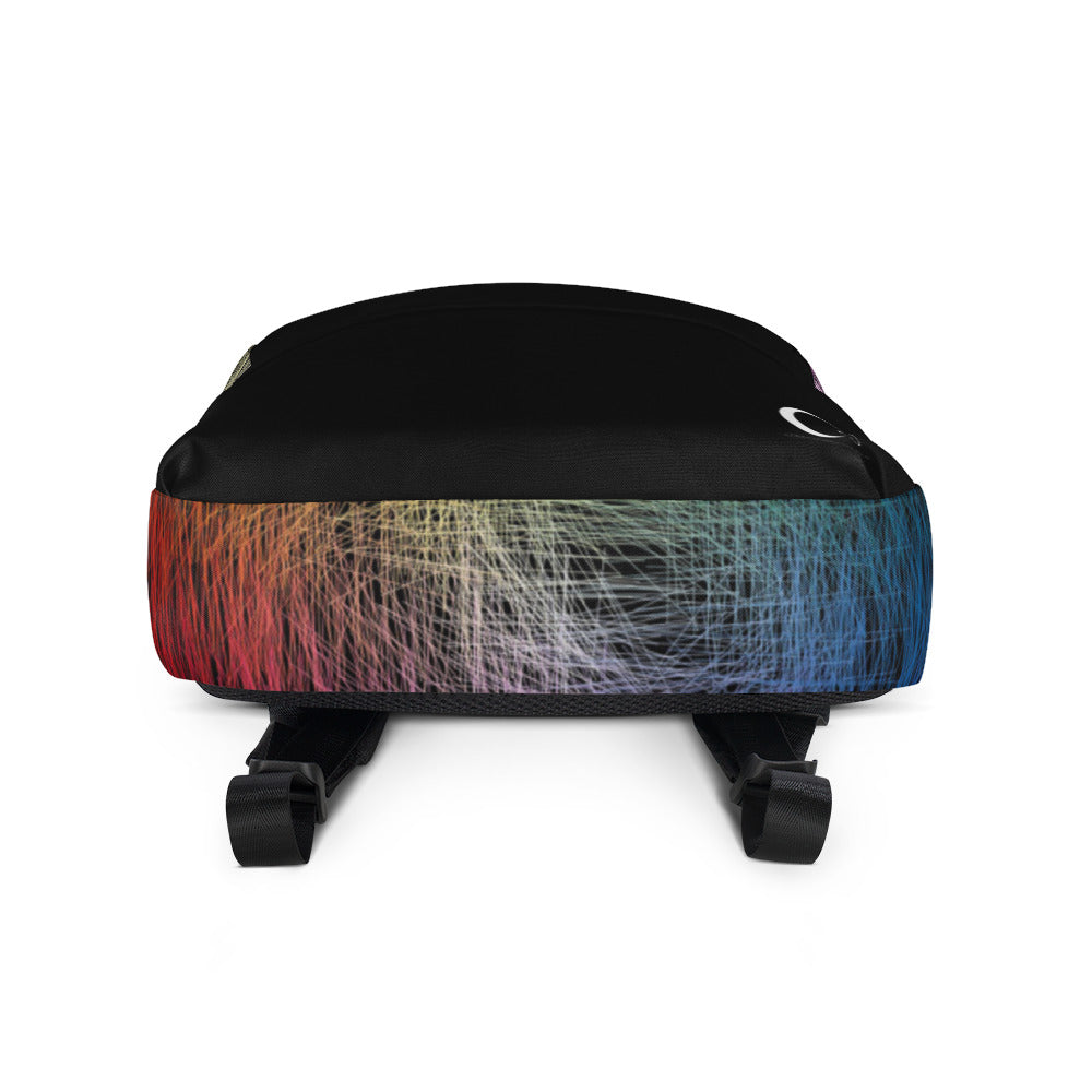 Wild Rainbow Medium Size Backpack With Front Pocket | Water-Resistant Laptop Backpack with Multiple Pockets for School, Daily Use, or Sports | - Comfortable Culture - Backpacks - Comfortable Culture