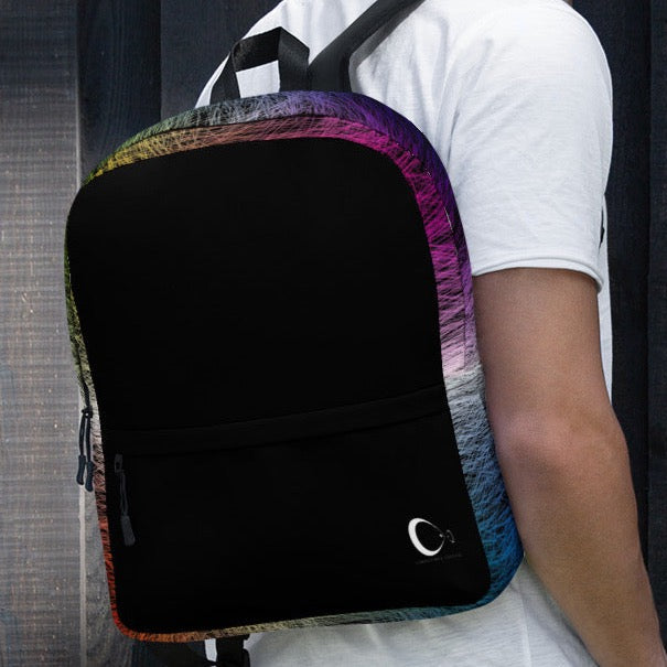 Wild Rainbow Medium Size Backpack With Front Pocket | Water-Resistant Laptop Backpack with Multiple Pockets for School, Daily Use, or Sports | - Comfortable Culture - Backpacks - Comfortable Culture