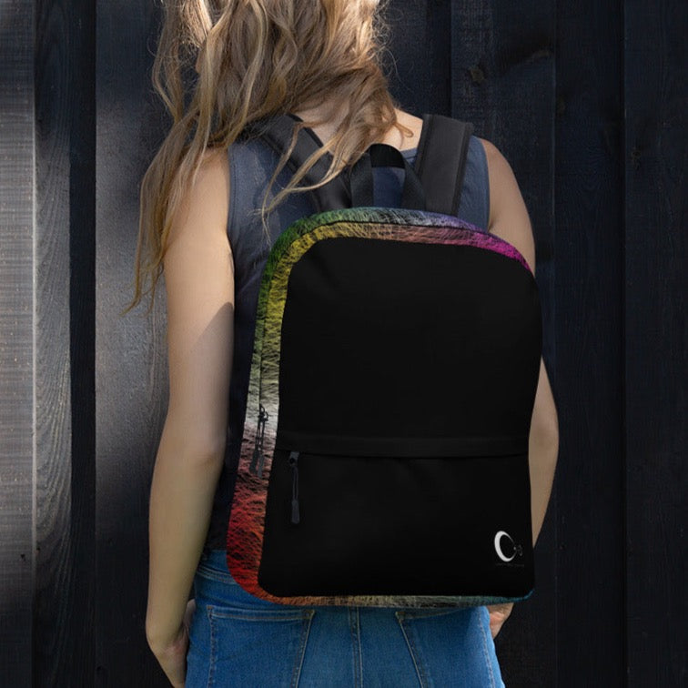 Wild Rainbow Medium Size Backpack With Front Pocket | Water-Resistant Laptop Backpack with Multiple Pockets for School, Daily Use, or Sports | - Comfortable Culture - Backpacks - Comfortable Culture