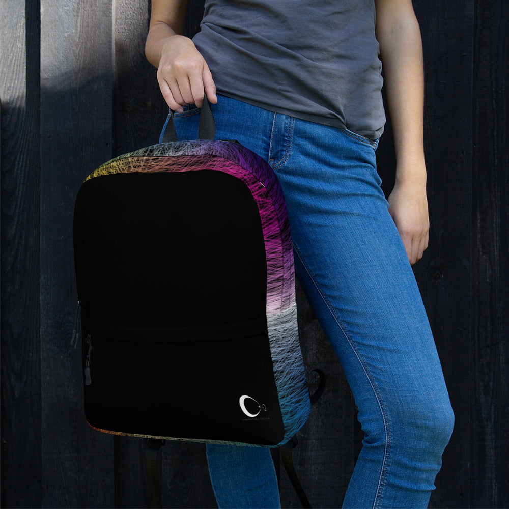 Wild Rainbow Medium Size Backpack With Front Pocket | Water-Resistant Laptop Backpack with Multiple Pockets for School, Daily Use, or Sports | - Comfortable Culture - Backpacks - Comfortable Culture