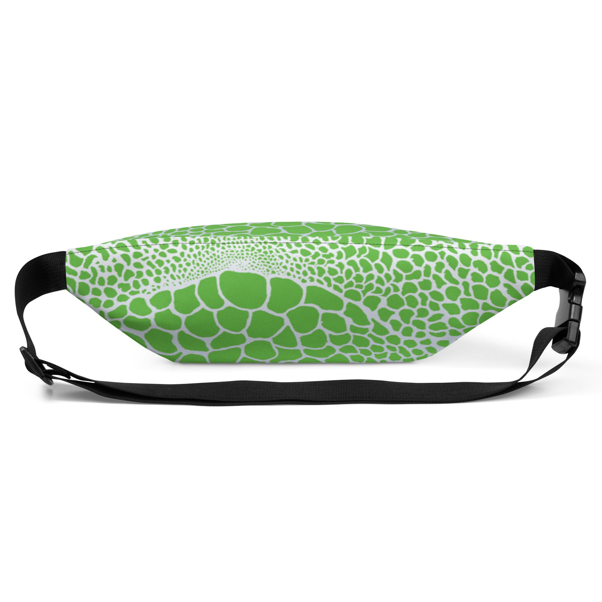 Wild Fanny Pack (Green/Silver) | Colorful Organic Print | Festival Bum Bag | Belt Bag | Waist Pack | - Comfortable Culture - Fanny Packs - Comfortable Culture
