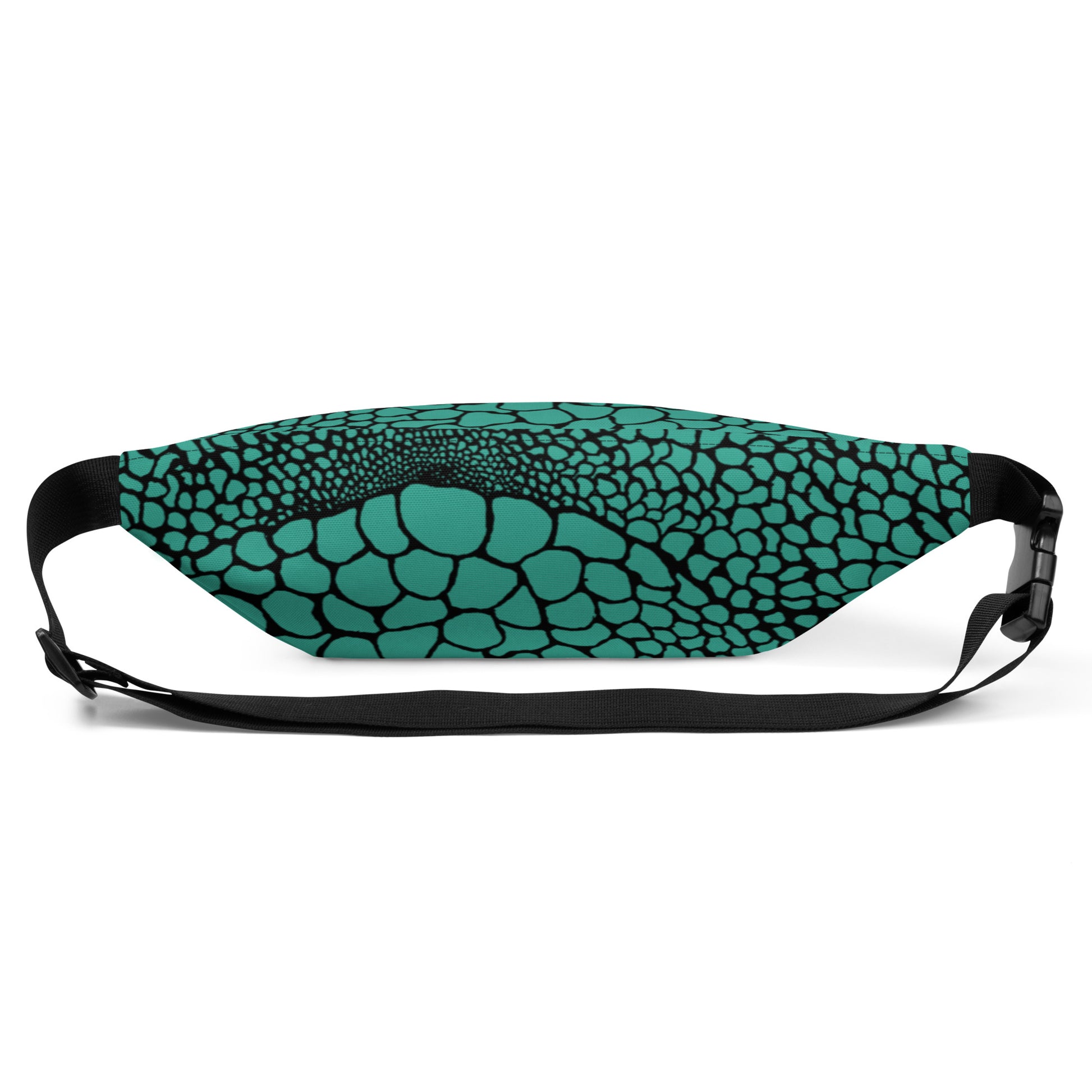 Wild Fanny Pack (Teal) | Colorful Organic Print | Festival Bum Bag | Belt Bag | Waist Pack | - Comfortable Culture - Fanny Packs - Comfortable Culture