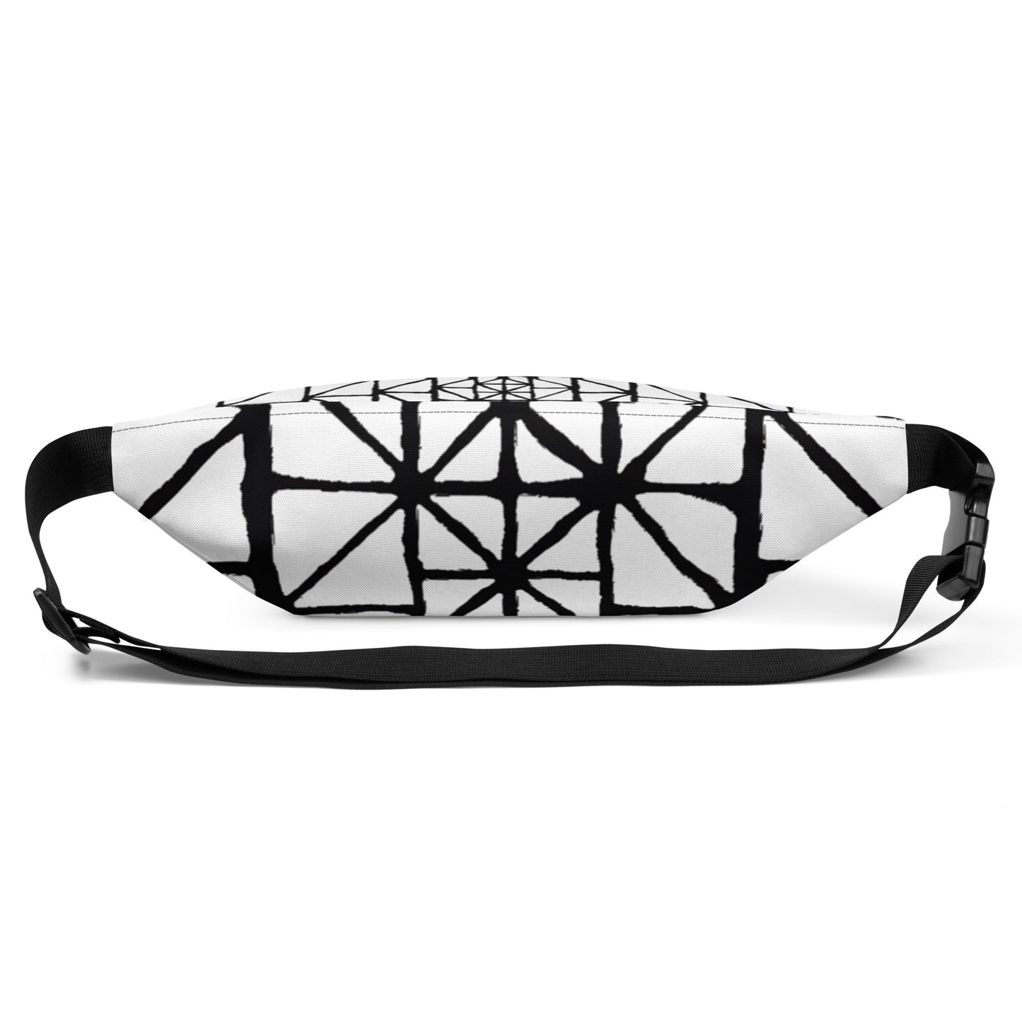 Tribal Pattern Fanny Pack (Black/White) | Festival Bum Bag | Belt Bag | Waist Pack | Geometric Pattern | - Comfortable Culture - Fanny Packs - Comfortable Culture