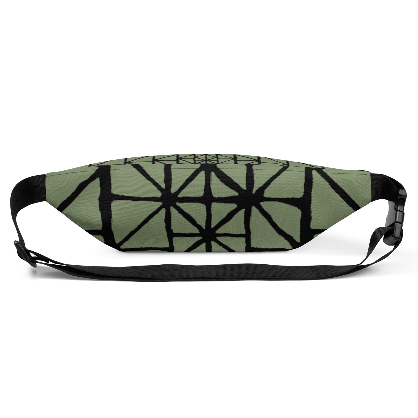 Tribal Pattern Fanny Pack (Desert Chaparral Green) | Festival Bum Bag | Belt Bag | Waist Pack | Geometric Pattern | - Comfortable Culture - Fanny Packs - Comfortable Culture
