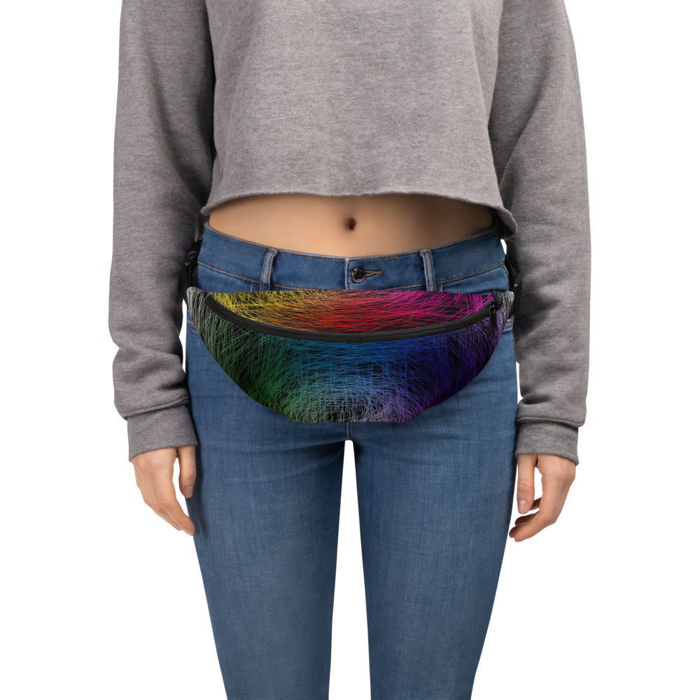 Wild Rainbow Fanny Pack | Festival Bum Bag | Belt Bag | Waist Pack | - Comfortable Culture - Fanny Packs - Comfortable Culture