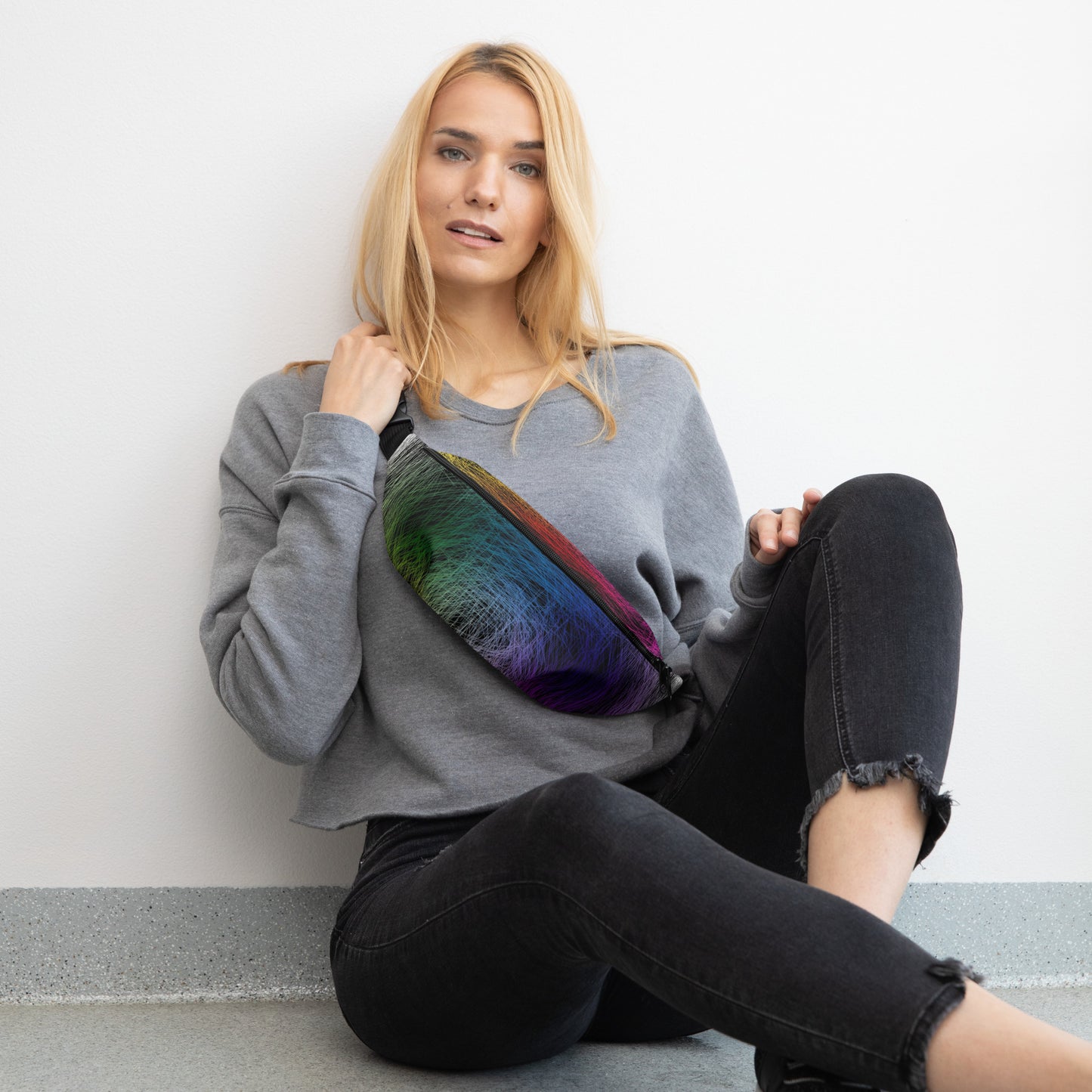 Wild Rainbow Fanny Pack | Festival Bum Bag | Belt Bag | Waist Pack | - Comfortable Culture - Fanny Packs - Comfortable Culture
