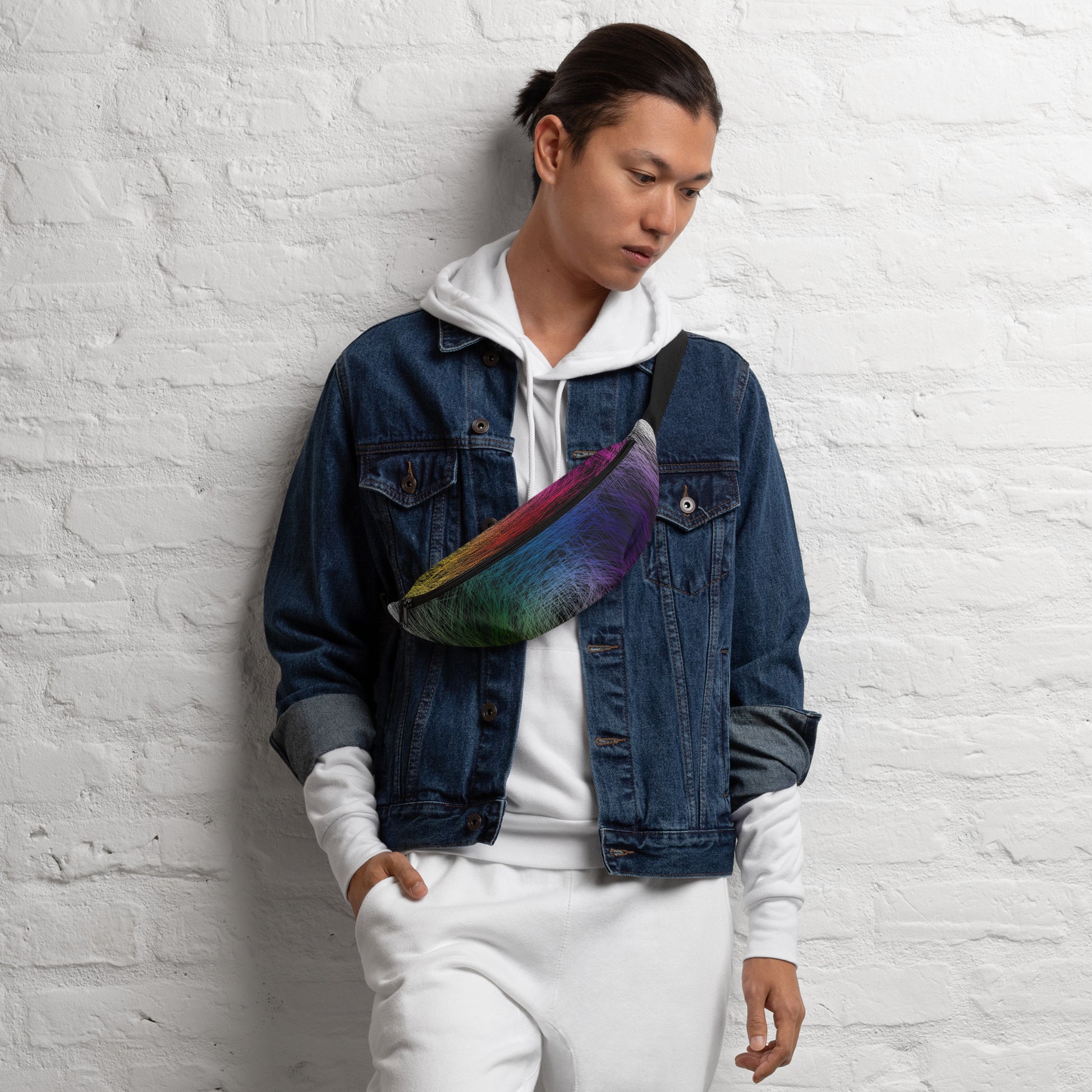 Wild Rainbow Fanny Pack | Festival Bum Bag | Belt Bag | Waist Pack | - Comfortable Culture - Fanny Packs - Comfortable Culture