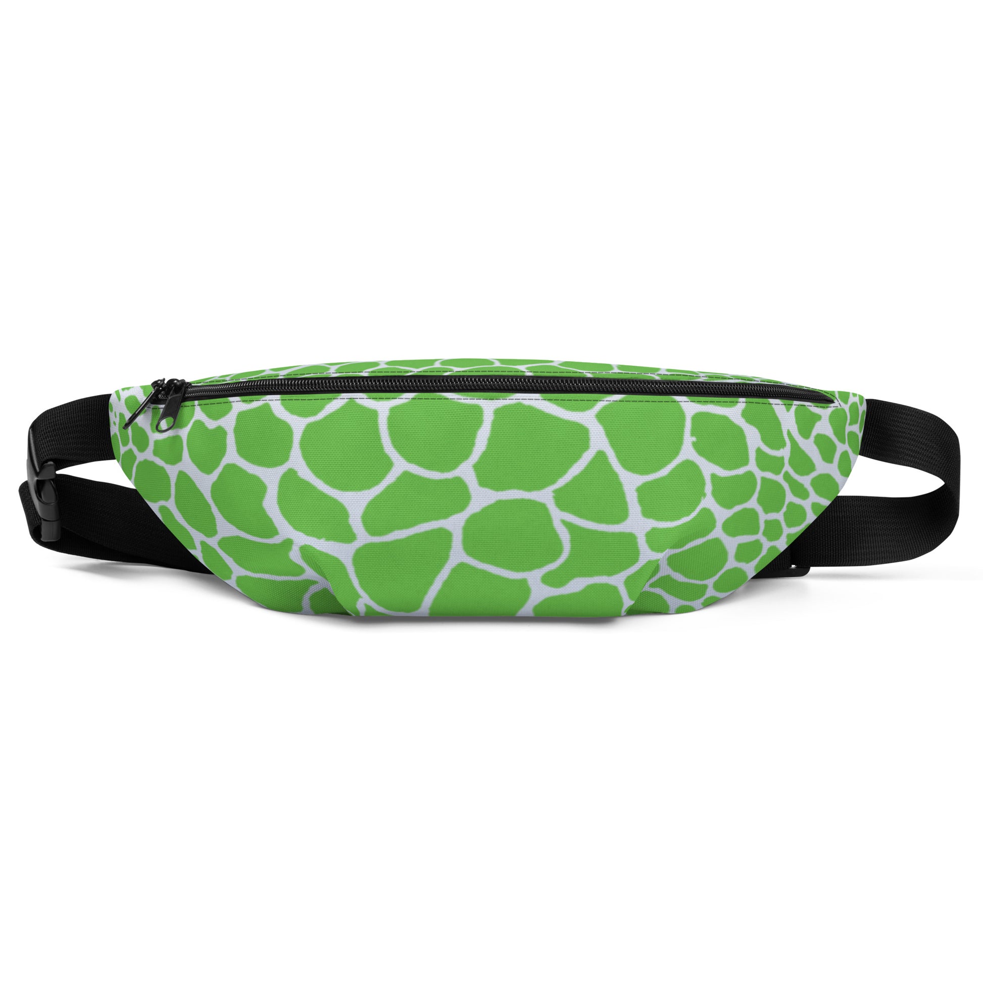 Wild Fanny Pack (Green/Silver) | Colorful Organic Print | Festival Bum Bag | Belt Bag | Waist Pack | - Comfortable Culture - Fanny Packs - Comfortable Culture
