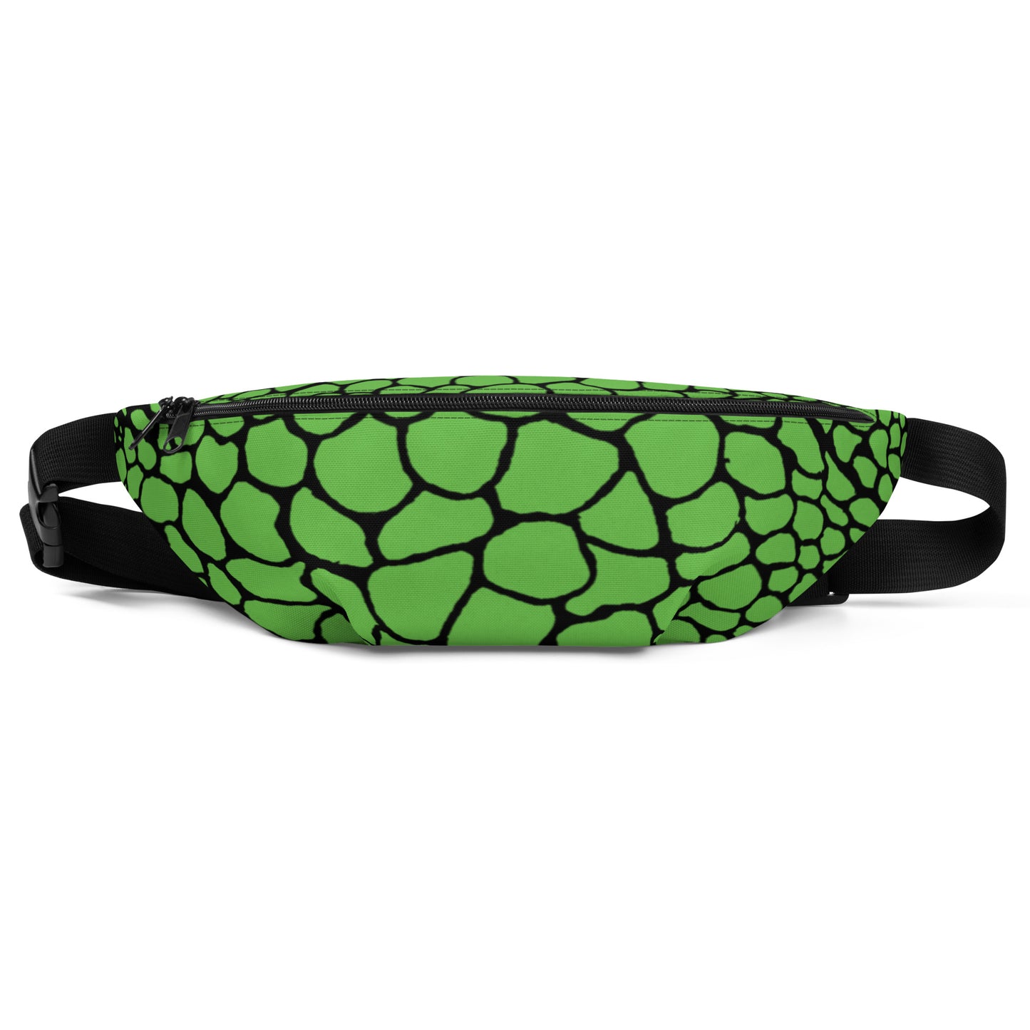 Wild Fanny Pack (Green/Black) | Colorful Organic Print | Festival Bum Bag | Belt Bag | Waist Pack | - Comfortable Culture - Fanny Packs - Comfortable Culture